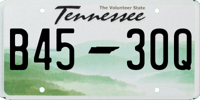 TN license plate B4530Q
