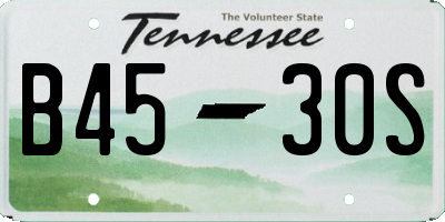 TN license plate B4530S
