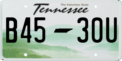 TN license plate B4530U