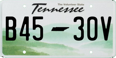 TN license plate B4530V