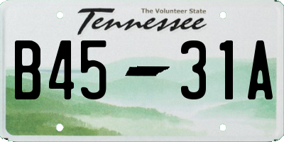 TN license plate B4531A