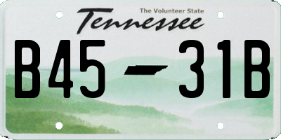 TN license plate B4531B