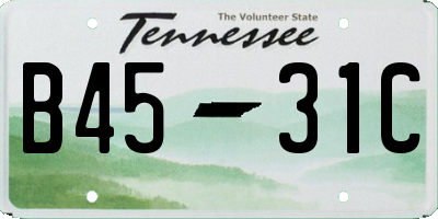 TN license plate B4531C