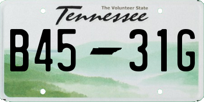 TN license plate B4531G