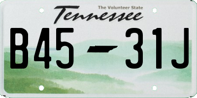 TN license plate B4531J