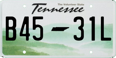 TN license plate B4531L