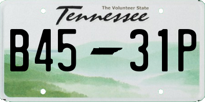 TN license plate B4531P