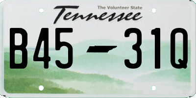 TN license plate B4531Q