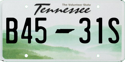 TN license plate B4531S