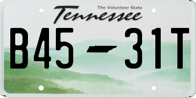 TN license plate B4531T