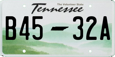 TN license plate B4532A