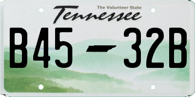TN license plate B4532B