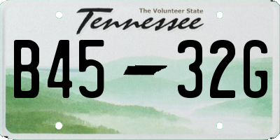 TN license plate B4532G