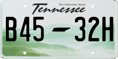 TN license plate B4532H
