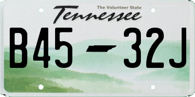 TN license plate B4532J