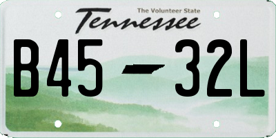 TN license plate B4532L