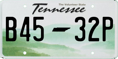 TN license plate B4532P