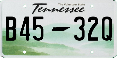 TN license plate B4532Q