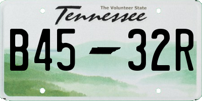 TN license plate B4532R