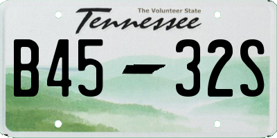 TN license plate B4532S
