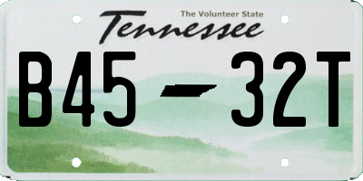 TN license plate B4532T