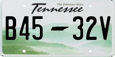 TN license plate B4532V