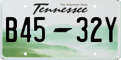 TN license plate B4532Y