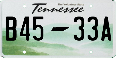 TN license plate B4533A