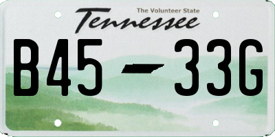 TN license plate B4533G