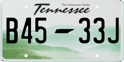 TN license plate B4533J