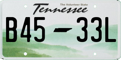 TN license plate B4533L