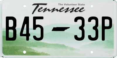 TN license plate B4533P