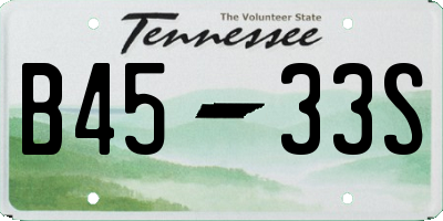 TN license plate B4533S