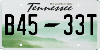 TN license plate B4533T