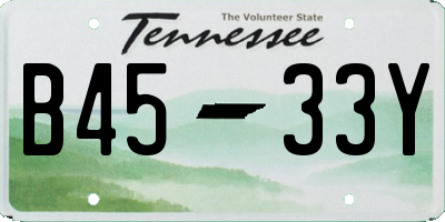 TN license plate B4533Y
