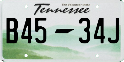 TN license plate B4534J