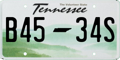 TN license plate B4534S