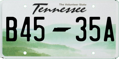 TN license plate B4535A