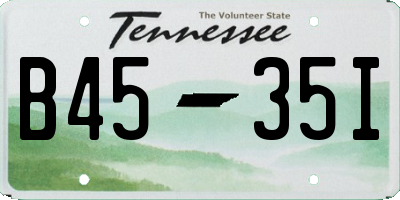 TN license plate B4535I