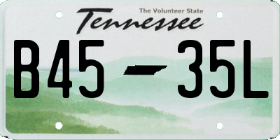 TN license plate B4535L