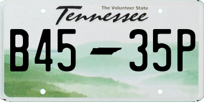 TN license plate B4535P