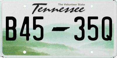 TN license plate B4535Q