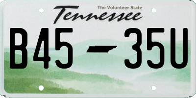 TN license plate B4535U