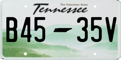 TN license plate B4535V