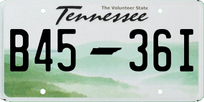 TN license plate B4536I