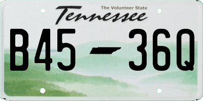 TN license plate B4536Q