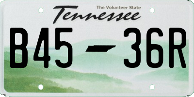 TN license plate B4536R