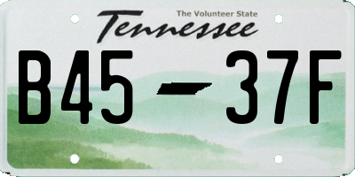TN license plate B4537F