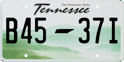 TN license plate B4537I