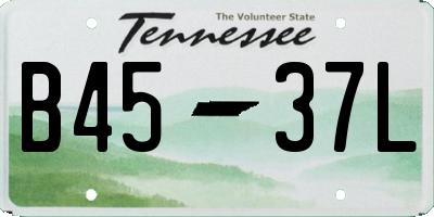 TN license plate B4537L